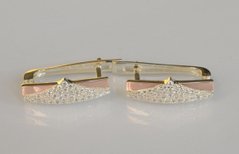 Срібні сережки з золотими пластинами 209с