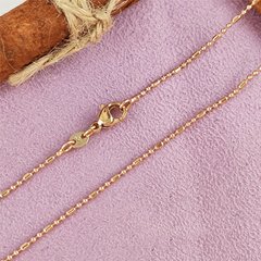 Ланцюжок Xuping 40 см х 1 мм Перлина комбіноване плетіння медичне золото позолота 18К А/В 3-0611