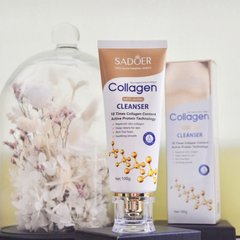 Антивікова пінка для вмивання обличчя з колагеном від зморшок Collagen Anti-Aging Sadoer 100 г