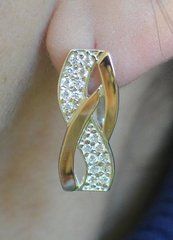 Серебряные серьги с фианитами 103с