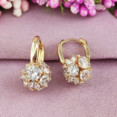 Серьги Xuping медицинское золото позолота 18К А/В 1-4223