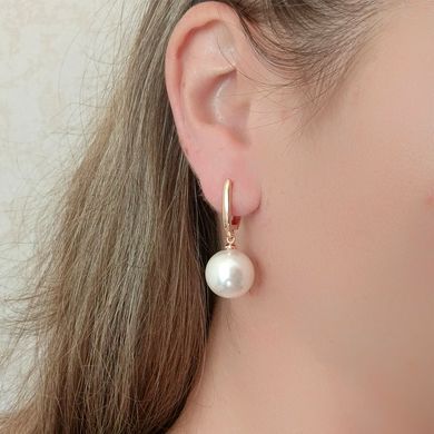 Серьги Xuping медицинское золото позолота 18К английский замок А/В 1-4381