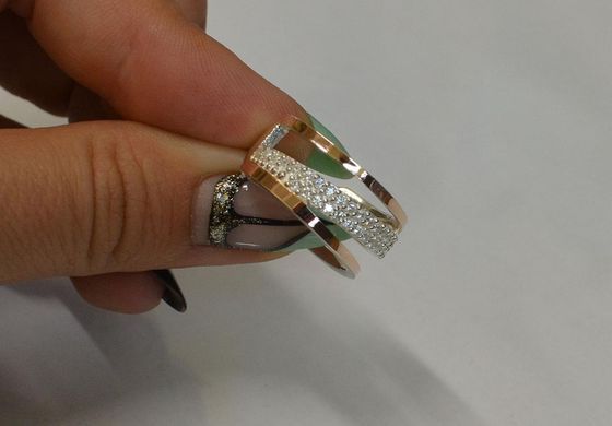 Кільце з срібла 925 проби золота 375 проби 059к 15