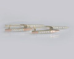 Серебряные серьги с золотом 126с