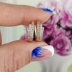 Серьги Xuping медицинское золото позолота 18К А/В 1-4238