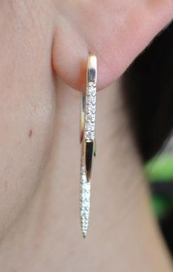 Серебряные серьги с золотом 126с