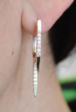 Серебряные серьги с золотом 126с