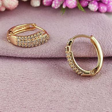 Серьги Xuping медицинское золото позолота 18К А/В 1-4238
