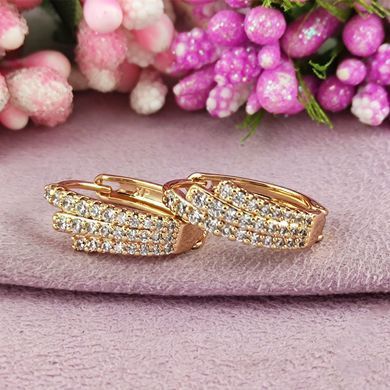Серьги Xuping медицинское золото позолота 18К А/В 1-4238