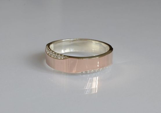 Обручальное кольцо из серебра с золотом Обр32 23