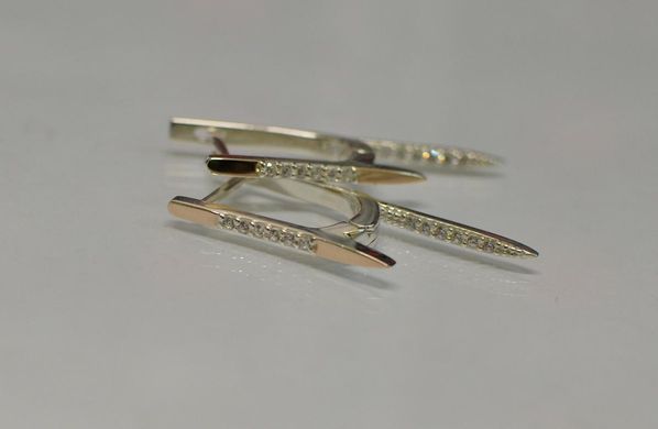 Серебряные серьги с золотом 126с