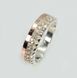 Серебряное кольцо с пластинами золота 238к 15