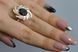 Серебряное кольцо с золотыми вставками 156к 15