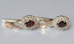 Серебряные серьги с золотыми напайками 071с