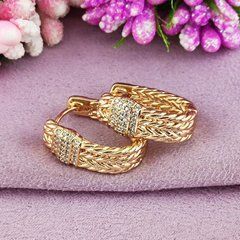 Серьги Xuping медицинское золото позолота 18К А/В 1-4202