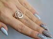 Серебряное кольцо с золотыми вставками 168к 15