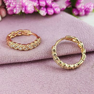 Серьги кольца Xuping медицинское золото позолота 18К А/В 1-1629