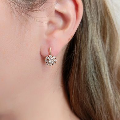 Серьги Xuping медицинское золото позолота 18К английский замок А/В 1-4360
