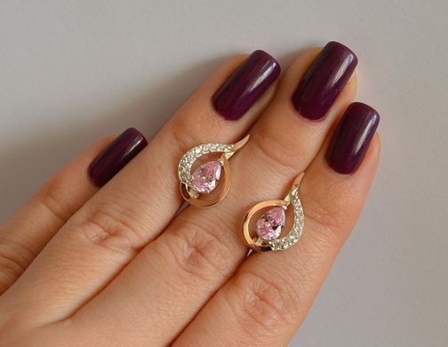 Серебряные серьги с золотыми пластинами 164с