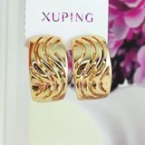Сережки кільця Xuping медичне золото позолота 18К А/В 1-4166