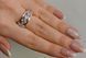 Серебряное кольцо с золотыми вставками 15