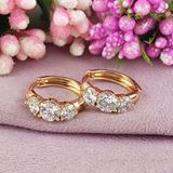 Сережки кільця Xuping медичне золото позолота 18К А/В 1-4242