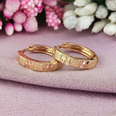 Серьги кольца Xuping медицинское золото позолота 18К А/В 1-4367