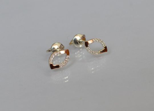 Серьги гвоздики из серебра Вк11