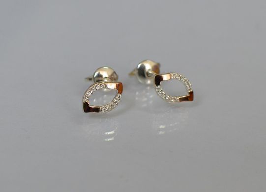Серьги гвоздики из серебра Вк11