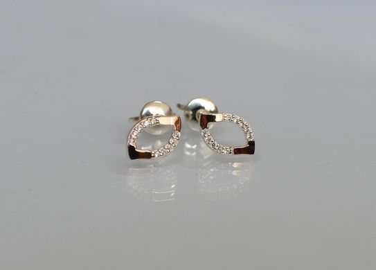 Серьги гвоздики из серебра Вк11