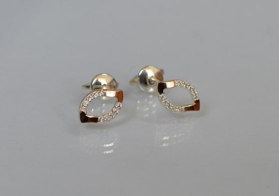 Серьги гвоздики из серебра Вк11