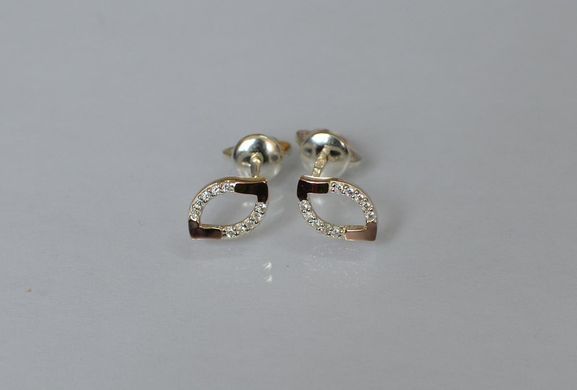 Серьги гвоздики из серебра Вк11