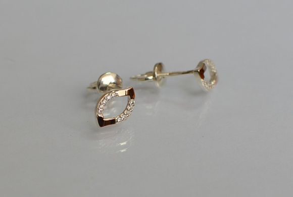 Серьги гвоздики из серебра Вк11