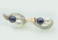 Серебряные серьги с жемчугом 109с