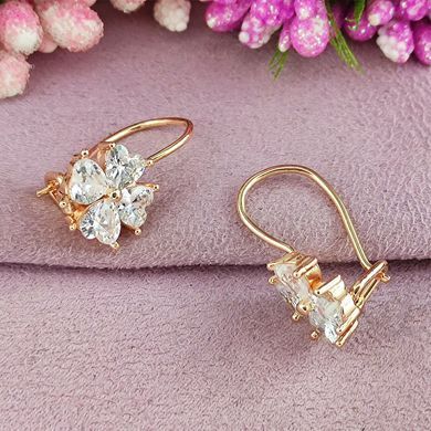 Сережки Xuping Чотирилисник медичне золото позолота 18К А/В 1-4243