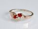 Серебряное кольцо с серцами 112к 22