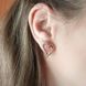Сережки Xuping Сердечки медичне золото позолота 18К + родій англійська застібка А/В 1-3720 А/В 1-3720 фото 3