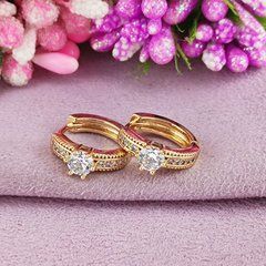Серьги кольца детские Xuping медицинское золото позолота 18К А/В 1-4145