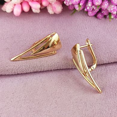 Серьги Xuping Трини медицинское золото позолота 18К английский замок А/В 1-2360