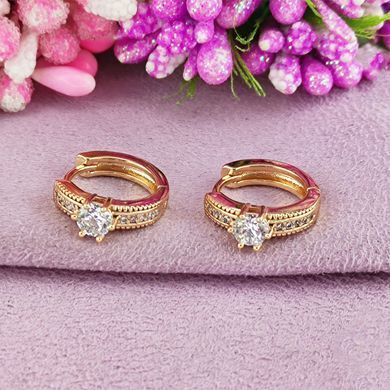 Серьги кольца детские Xuping медицинское золото позолота 18К А/В 1-4145