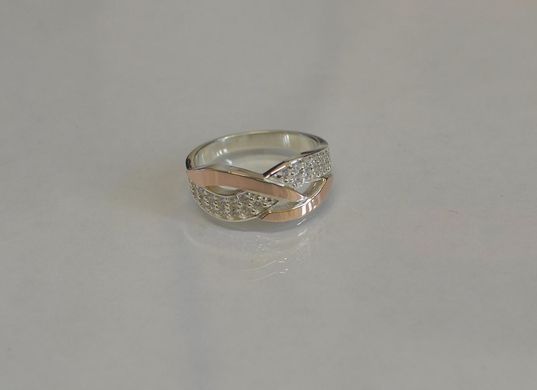 Серебряное кольцо с фианитами 103к 15