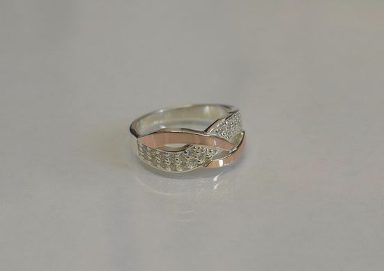 Серебряное кольцо с фианитами 103к 15