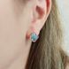 Серьги STAINLESS STEEL Четырехлистник медицинская сталь позолота РО английский замок А/В 10-0911