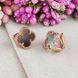 Серьги STAINLESS STEEL Четырехлистник медицинская сталь позолота РО английский замок А/В 10-0911