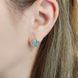 Серьги STAINLESS STEEL Четырехлистник медицинская сталь позолота РО английский замок А/В 10-0911