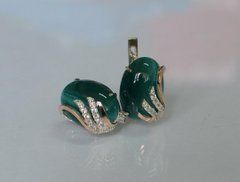 Серьги из серебра с золотом 149с