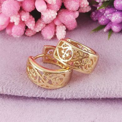 Серьги кольца Xuping Винтаж медицинское золото позолота 18К А/В 1-0400