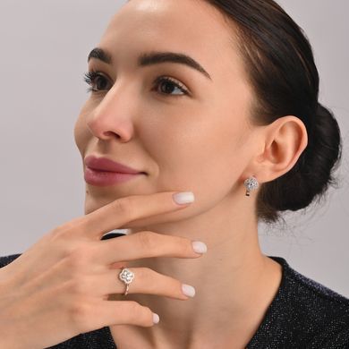 Серебряное кольцо с пластинами золота 306к 15