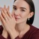 Серебряное кольцо с золотыми вставками 305к 15