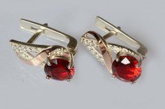 Сережки зі срібла і золота 075с